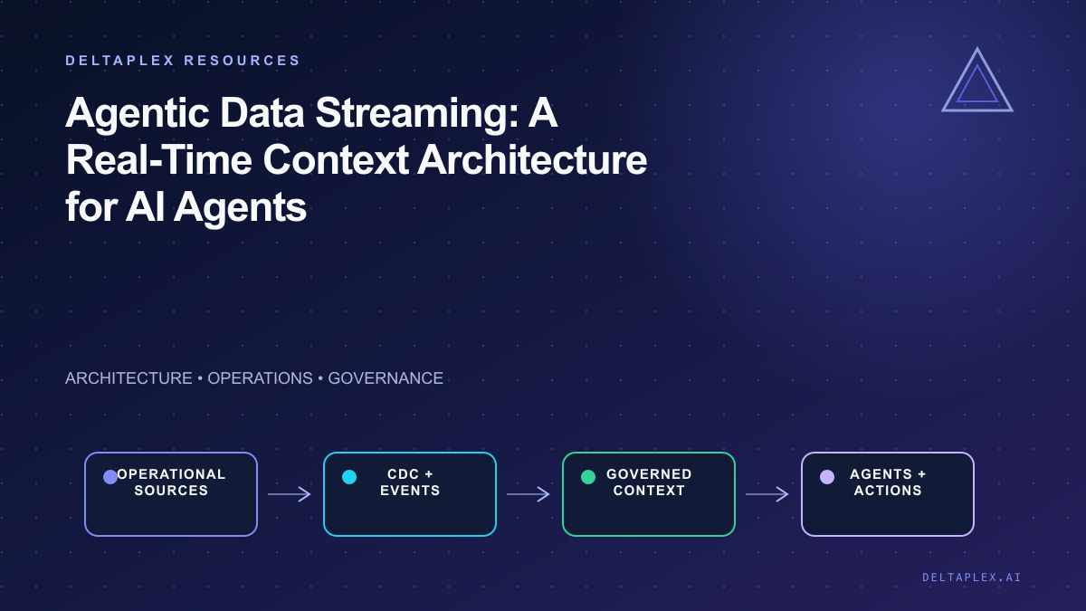 Architecture flow for Agentic Data Streaming: A Real-Time Context Architecture for AI Agents